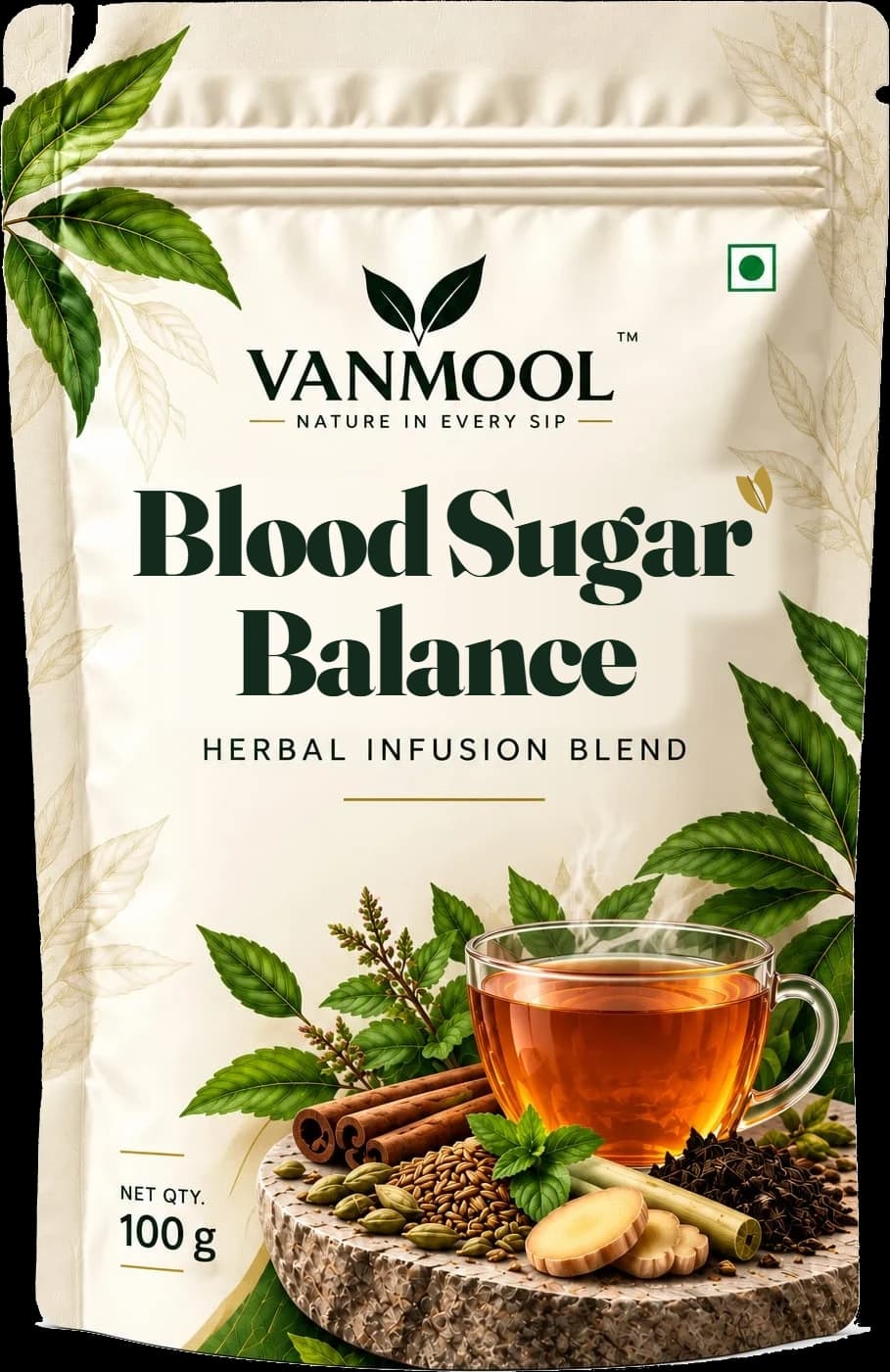 Vanmool Blood Sugar Balance Herbal Infusion Blend, 100 g pouch